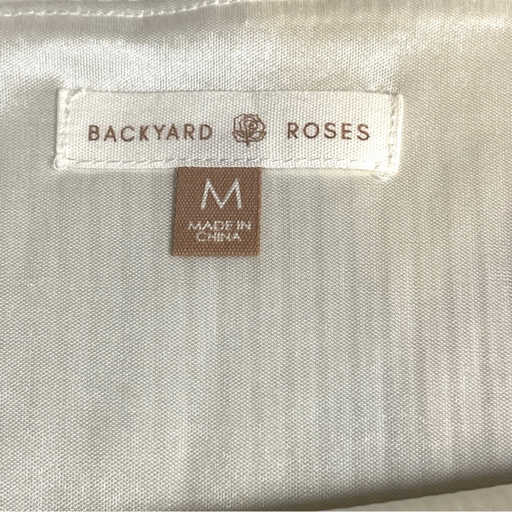 NWT Backyard Roses White Ribbed Sleeveless Dress - Picture 5 of 8
